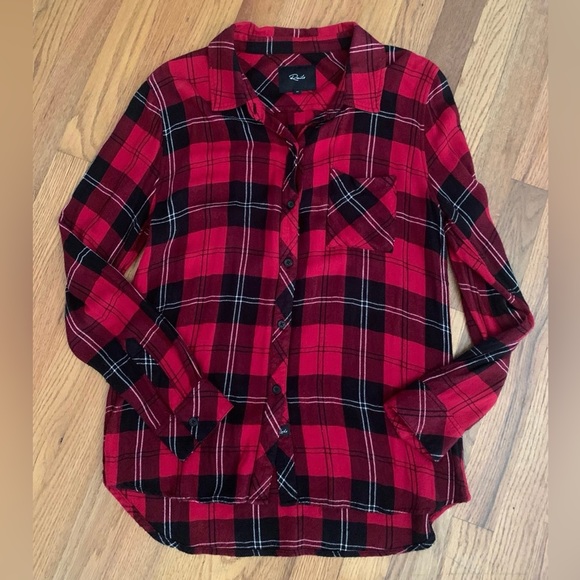 TWO like new RAILS button up plaid tops - Celeb Fave! - S & M - Each ret: $178 - Picture 2 of 12